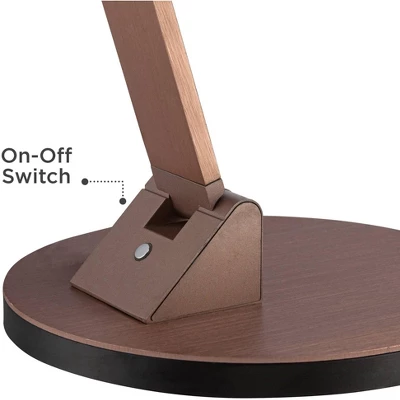 Possini Euro Design Magnum Modern Desk Lamp 36" Tall French Bronze Brown Metal LED Adjustable For Bedroom Living Room Bedside Nightstand Office House 3 Possini Euro Design Magnum Modern Desk Lamp 36" Tall French Bronze Brown Metal LED Adjustable For Bedroom Living Room Bedside Nightstand Office House - Image 3