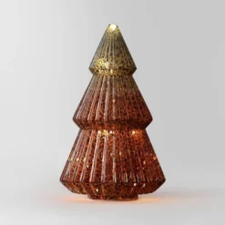 10.25" Battery Operated Lit Glass Christmas Tree Figurine - Wondershop™ -Adesso Store GUEST 3888b836 b4b1 434b 89fc f6474578f96a