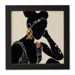 Domonique Brown Black Hair No. 6 Framed Wall Art Black - Deny Designs -Adesso Store GUEST 39579d47 81e3 4dec aa3d 47dbcd8fa11a