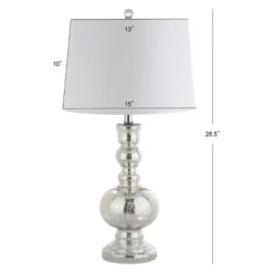 28.5" Genie Glass Table Lamp Set Of 2 Silver (Includes LED Light Bulb) - JONATHAN Y -Adesso Store GUEST 3ae7b17b 27a2 4deb b889 e628ee289193