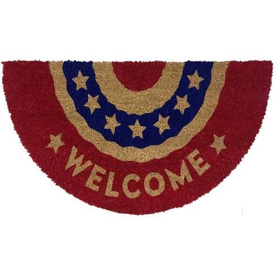 Briarwood Lane Patriotic Bunting Coir Doormat Natural Fiber Red White & Blue Outdoor 30" X 18" 2 Briarwood Lane Patriotic Bunting Coir Doormat Natural Fiber Red White & Blue Outdoor 30" X 18" - Image 2