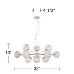 Possini Euro Design Wired Chrome Chandelier Lighting 32" Wide Modern Sputnik Art Glass 12-Light Fixture For Dining Room House Foyer Kitchen Island 13 Possini Euro Design Wired Chrome Chandelier Lighting 32" Wide Modern Sputnik Art Glass 12-Light Fixture For Dining Room House Foyer Kitchen Island -Adesso Store GUEST 3e4511b2 ff9f 4a25 8034 0fa6dd553f11