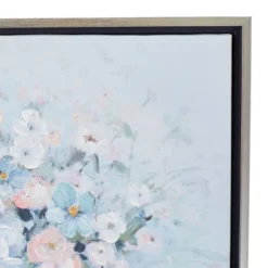 Canvas Floral Handmade Bouquet Framed Wall Art With Silver Frame Blue - Olivia & May 7 Canvas Floral Handmade Bouquet Framed Wall Art With Silver Frame Blue - Olivia & May -Adesso Store GUEST 3e7ebe52 fe01 473e be50 dcc822ec063f