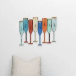 Metal Paddle Indoor Outdoor Distressed Oar Shaped 8 Hooks Wall Hook - Olivia & May 16 Metal Paddle Indoor Outdoor Distressed Oar Shaped 8 Hooks Wall Hook - Olivia & May -Adesso Store GUEST 3ee4349b 7bc5 45e3 b6dd c35b6930ef36