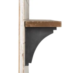 46.1" X 26" Wall Shelf With 5 Hooks White/Brown - Uniek -Adesso Store GUEST 3fc30bf0 06cd 47b7 99a2 bcaf930f2fae