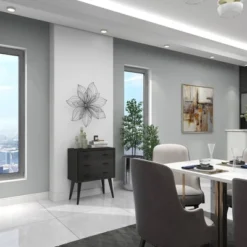 Modern Metal Floral 3D Wire Wall Decor With Crystal Embellishments Black - Olivia & May -Adesso Store GUEST 41383433 538a 418a b5c6 09a7059d4171