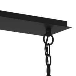 Possini Euro Design Carrine Black Silver Linear Pendant Chandelier 38 1/2" Wide Modern Clear Crystal 8-Light Fixture For Dining Room Kitchen Island -Adesso Store GUEST 42025a48 301b 4d18 8947 151024f35d61