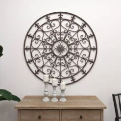 Metal Fleur De Lis Scrollwork And Wall Decor Black - Olivia & May -Adesso Store GUEST 42e10e1d 8bfe 4d36 89ff 34617c35d8cf