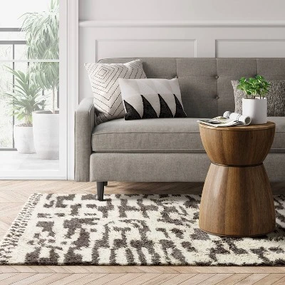 Jutland Geo Moroccan Hand Tufted Shag Area Rug Gray - Project 62™ 1 Jutland Geo Moroccan Hand Tufted Shag Area Rug Gray - Project 62™