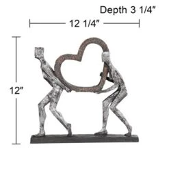 Dahlia Studios The Weight Of Love 12" High Figurines And Heart Sculpture -Adesso Store GUEST 441ba0dc 2981 4ae5 9474 f8611d034819