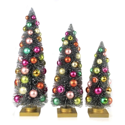 Christmas 16.5" Silver Rainbow Trees Putz Village Retro Cody Foster - Decorative Figurines 1 Christmas 16.5" Silver Rainbow Trees Putz Village Retro Cody Foster - Decorative Figurines