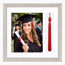 Americanflat 13x13 Graduation Frame With Tempered Shatter-resistant Glass - 2 Opening Mat Displays 8"x10" Diploma Or Certificate And Tassle - Available In A Variety Of Colors -Adesso Store GUEST 4499d901 f22b 4869 a7ca 14730121d5cc