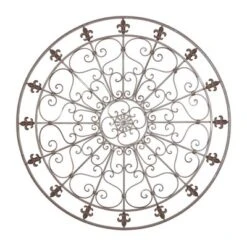 Metal Fleur De Lis Scrollwork And Wall Decor Black - Olivia & May -Adesso Store GUEST 44acaa45 5b49 4074 8d22 bbf381eb611e