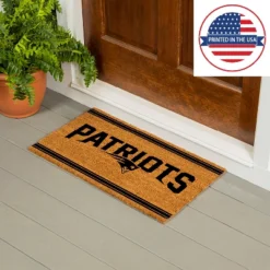 Evergreen New England Patriots Logo Turf Mat, Brown- 28 X 16 Inches Indoor Outdoor Doormat -Adesso Store GUEST 45a4cf2d 5cab 49ea ba78 93216d47b996
