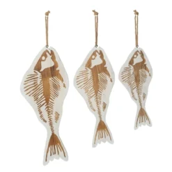 Set Of 3 Wood Fish Wall Decors With Hanging Rope White - Olivia & May -Adesso Store GUEST 46b34a13 aec5 4e54 bdfe 3897b0c2e1a1