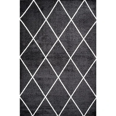 Cole Minimalist Diamond Trellis Round Area Rug - JONATHAN Y 2 Cole Minimalist Diamond Trellis Round Area Rug - JONATHAN Y - Image 2