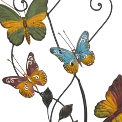 29" X 15" Iron Eclectic Butterfly Wall Décor - Olivia & May -Adesso Store GUEST 4814fef6 00b0 44c9 9f81 f749cd4d2b3b