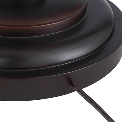 Barnes And Ivy Henson Industrial Floor Lamp 63" Tall Bronze With LED Nightlight Earthy Fabric Drum Shade For Living Room Bedroom Office House Home 7 Barnes And Ivy Henson Industrial Floor Lamp 63" Tall Bronze With LED Nightlight Earthy Fabric Drum Shade For Living Room Bedroom Office House Home - Image 7