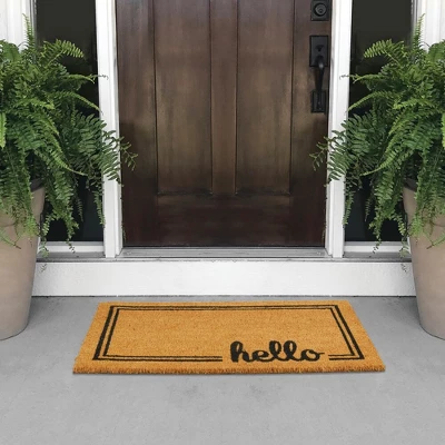 MDesign Welcome Entryway Doormat With Natural Fibers 1 MDesign Welcome Entryway Doormat With Natural Fibers