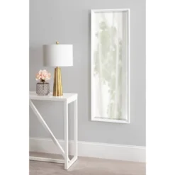 17.5" X 49.5" Calter Full Length Wall Mirror White - Kate And Laurel -Adesso Store GUEST 50a6e622 d498 4292 bf1e ca59ace63bc0