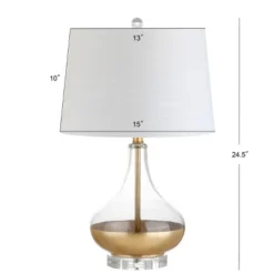 24.5" Glass West Table Lamp (Includes LED Light Bulb) Clear - JONATHAN Y -Adesso Store GUEST 52b785aa 2c36 4e07 a06e f92e90babbc0