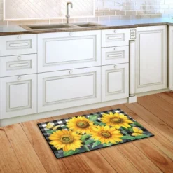Briarwood Lane Checkered Sunflowers Summer Doormat Everyday Floral Indoor Outdoor 30" X 18" -Adesso Store GUEST 543b5fa6 b2ce 4023 b49d 06c44b9ef0bf