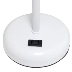 19.5" Bedside Power Outlet Base Metal Table Desk Lamp In White Fabric Shade - Creekwood Home 11 19.5" Bedside Power Outlet Base Metal Table Desk Lamp In White Fabric Shade - Creekwood Home -Adesso Store GUEST 55e76455 5f76 4114 b613 3d65b122caa6