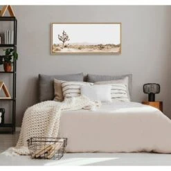 18" X 40" Sylvie Lone Joshua Tree By Amy Peterson Art Studio Framed Wall Canvas Natural - Kate & Laurel All Things Decor -Adesso Store GUEST 56e9c29d 91f2 423a 8c21 8b8f9232b4ee