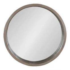 22" Hutton Round Wall Mirror Gray - Kate & Laurel All Things Decor -Adesso Store GUEST 5709a93f 30e2 4543 ba0e cf0fb3a5af35