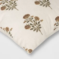 Block Print Floral Square Throw Pillow - Threshold™ -Adesso Store GUEST 57e91232 2ec8 444c 891d 5a29c5eb3bd7