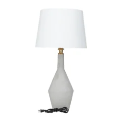Modern Cement Table Lamp White - Olivia & May -Adesso Store GUEST 581a3843 55ef 4014 9027 04414fb81819