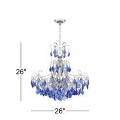 Vienna Full Spectrum Alpine Chrome Chandelier 26" Wide French Blue Crystal 6-Light Fixture For Dining Room House Foyer Kitchen Island Entryway Bedroom 14 Vienna Full Spectrum Alpine Chrome Chandelier 26" Wide French Blue Crystal 6-Light Fixture For Dining Room House Foyer Kitchen Island Entryway Bedroom -Adesso Store GUEST 58a62c69 beaa 4481 80ad e78ab6b90c05