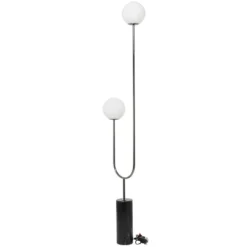 2-Light 73" X 16" Marble Orb Floor Lamp With Marble Base - Olivia & May -Adesso Store GUEST 5a890413 3770 4760 8c7e a7a0243e5585