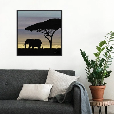 22" X 22" Savanna Elephant I By James Burghardt Framed Canvas Wall Art Black - Amanti Art 6 22" X 22" Savanna Elephant I By James Burghardt Framed Canvas Wall Art Black - Amanti Art - Image 6