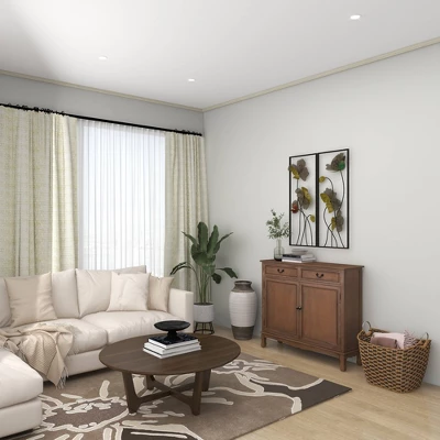 Metal Floral Wall Decor With Black Frame Set Of 2 Black - Olivia & May 2 Metal Floral Wall Decor With Black Frame Set Of 2 Black - Olivia & May - Image 2