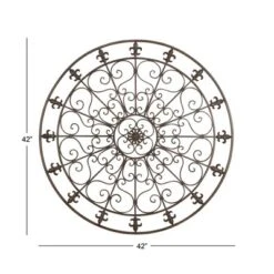Metal Fleur De Lis Scrollwork And Wall Decor Black - Olivia & May -Adesso Store GUEST 5ddc962f 6eed 42ec a325 9d17654e0c07