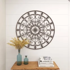 Metal Fleur De Lis Scrollwork And Wall Decor Black - Olivia & May -Adesso Store GUEST 5f465c3e f5fb 4064 9ae1 f0937827464d