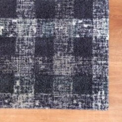 2'x3' ColorStar Sketch Plaid Door Mat Blue - Bungalow Flooring -Adesso Store GUEST 60b4534e dec5 4097 83fb 835f81fadb18