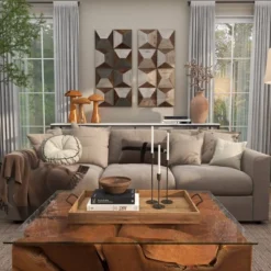 Set Of 3 Teak Wood Mushroom Handmade Live Edge Sculpture With Natural Smooth Finish Brown - Olivia & May 32 Set Of 3 Teak Wood Mushroom Handmade Live Edge Sculpture With Natural Smooth Finish Brown - Olivia & May -Adesso Store GUEST 620c636d 1b47 4127 9a36 24208b015526