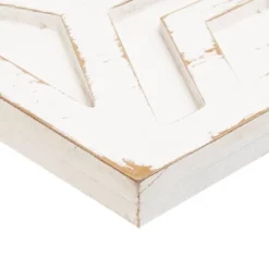 Ralston Wooden Wall Art With Pattern White -Adesso Store GUEST 623595ed 348e 4265 948f 803c957148f9