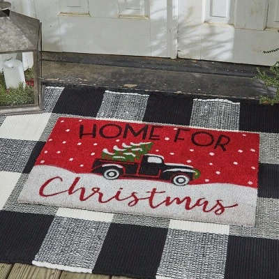 Park Designs Home For Christmas Doormat - Red 1'6''x2'6'' 1 Park Designs Home For Christmas Doormat - Red 1'6''x2'6''