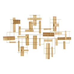 Contemporary Metal Abstract Wall Decor Gold - CosmoLiving By Cosmopolitan 15 Contemporary Metal Abstract Wall Decor Gold - CosmoLiving By Cosmopolitan -Adesso Store GUEST 63c4fcc4 adb3 4387 9a1d b2cf5b6d6495