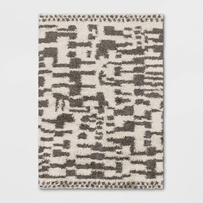 Jutland Geo Moroccan Hand Tufted Shag Area Rug Gray - Project 62™ 4 Jutland Geo Moroccan Hand Tufted Shag Area Rug Gray - Project 62™ - Image 4