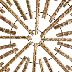 Rattan Geometric Handmade Wrapped Stick Wall Decor With Black Metal Frame Light Brown - The Novogratz -Adesso Store GUEST 6727b3a1 e87d 4448 bfc3 45e0baca5ffd