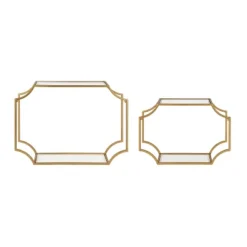 2pc Ciel Modern Glam Metal Wall Shelf Set - Kate & Laurel All Things Decor -Adesso Store GUEST 67e24f2d 07a1 400e a440 3c82b1318730