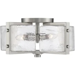 Possini Euro Design Prane Modern Industrial Ceiling Light Semi Flush Mount Fixture 17" Wide Brushed Nickel 4-Light Warped Glass For Bedroom Kitchen 11 Possini Euro Design Prane Modern Industrial Ceiling Light Semi Flush Mount Fixture 17" Wide Brushed Nickel 4-Light Warped Glass For Bedroom Kitchen -Adesso Store GUEST 67e31c74 0341 4bbe 8a39 d9439e2bc16c