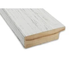 30" X 30" Non-Beveled Shiplap White Wood Wall Mirror - Amanti Art