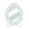 Transpac Metal 13.5 In. White Everyday Regency Oval Mirror