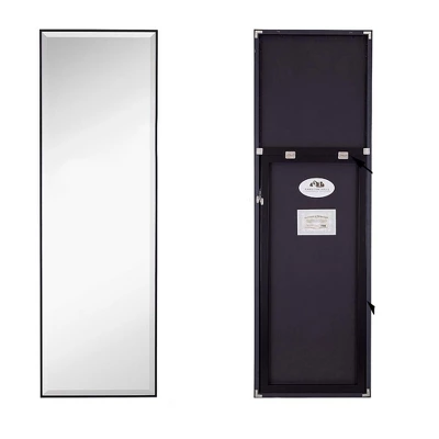 Hamilton Hills 18" X 58" Black Brushed Stainless Steel Rectangular Mirror 2 Hamilton Hills 18" X 58" Black Brushed Stainless Steel Rectangular Mirror - Image 2