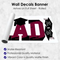 Big Dot Of Happiness Maroon Graduation Party Decor - Vinyl Wall Decals - Grad -Adesso Store GUEST 6d37cdb8 c1a9 4b38 9211 aecce067bf4f